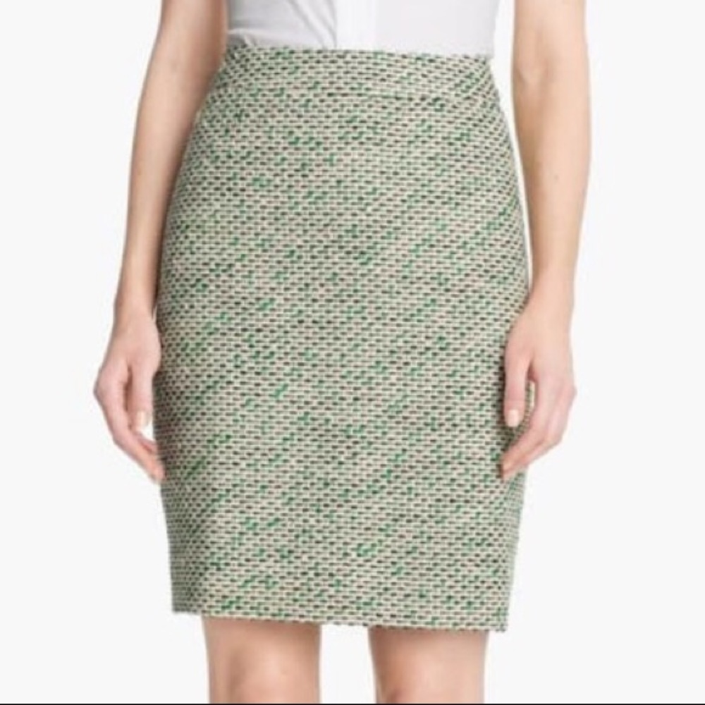 Kate Spade ‘Judy’ Tweed Teal Pencil Skirt